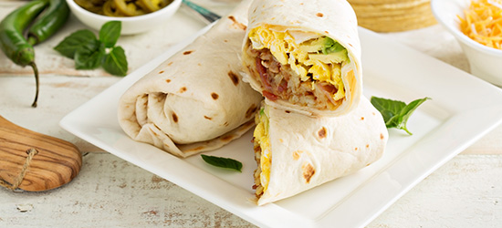 Breakfast burritos from Sweetberry's Family Restaurant